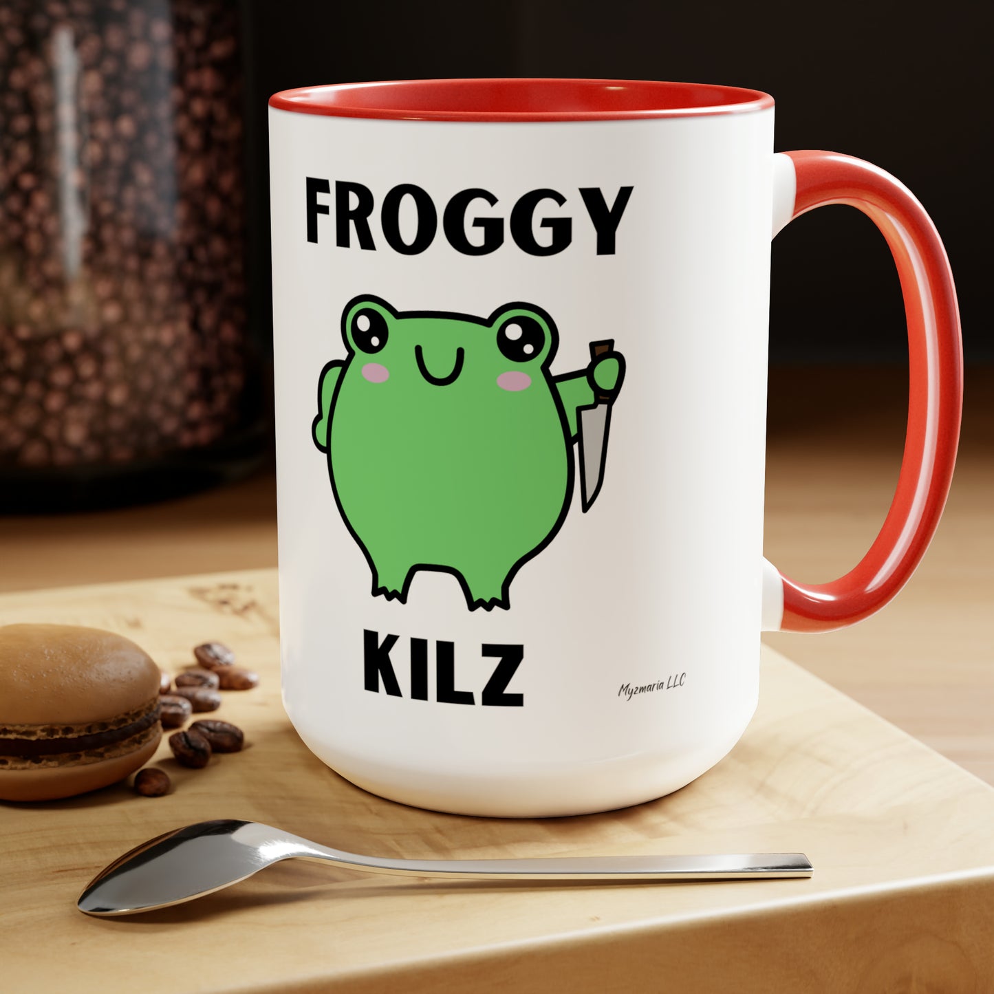 Two-Tone Coffee Mugs, 15oz Froggy Kilz