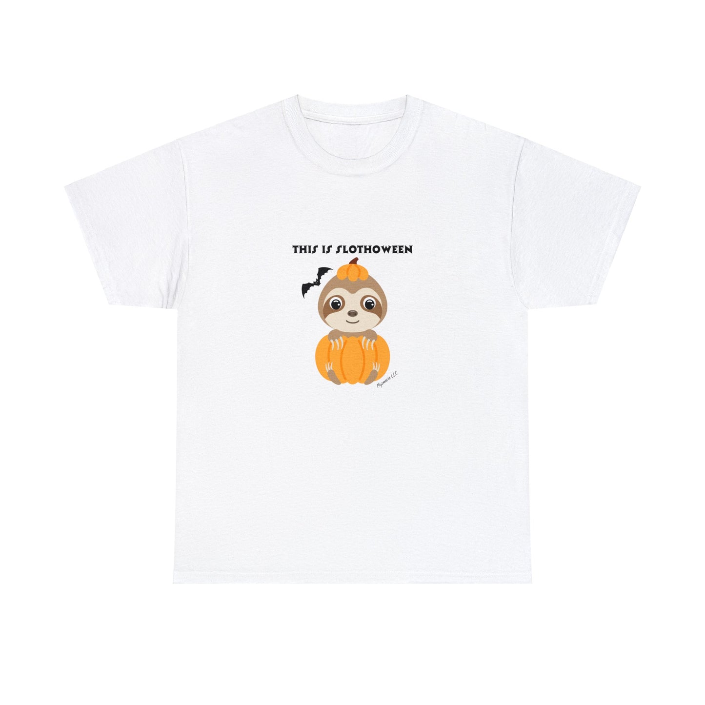 Unisex Heavy Cotton Tee This is Slothoween & Bat