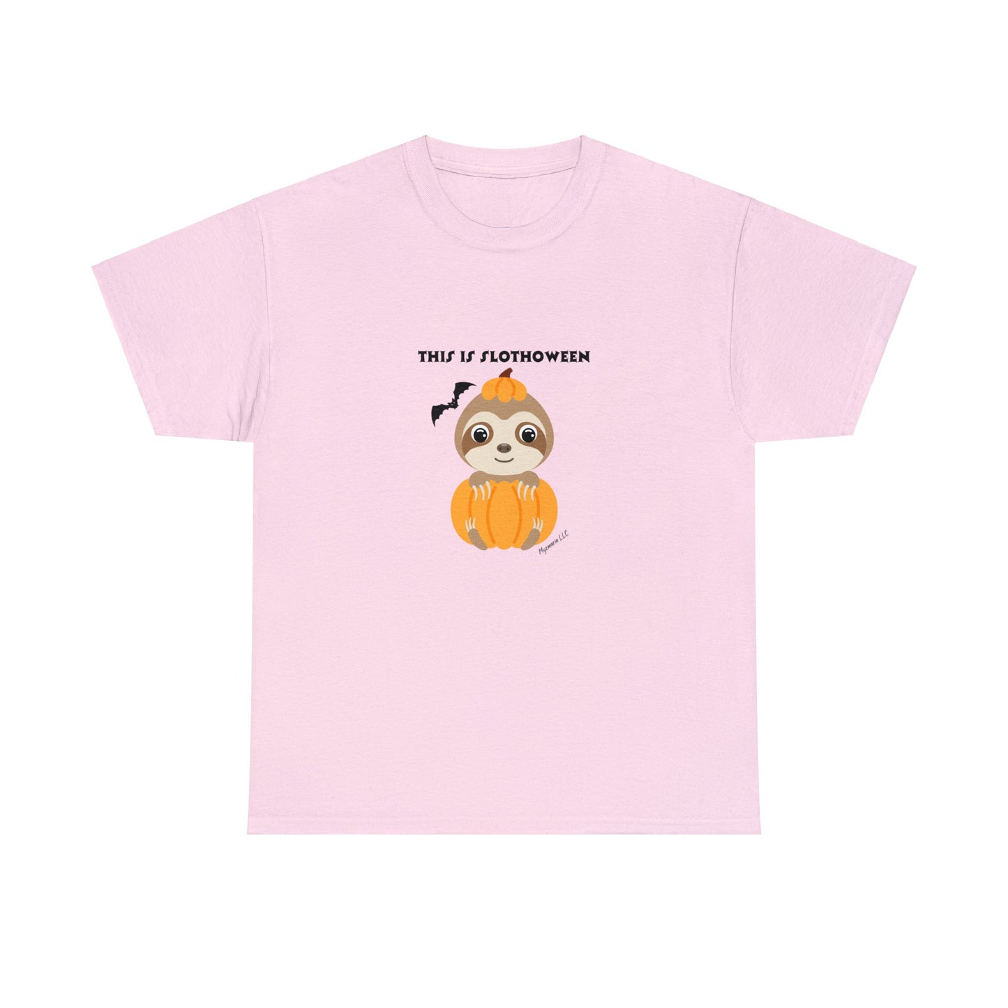 Unisex Heavy Cotton Tee This is Slothoween & Bat